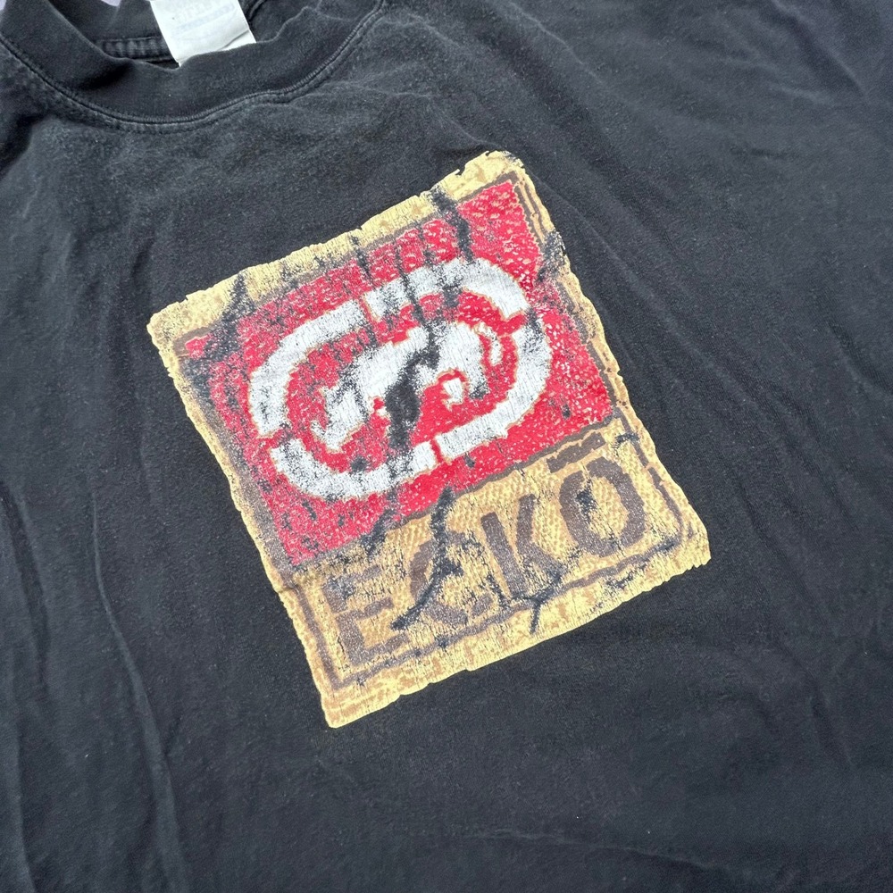Gildan Ecko Unltd boot XXL Black Graphic Tee Y2K Skater Gildan Ultra Cotton - Picture 3 of 6